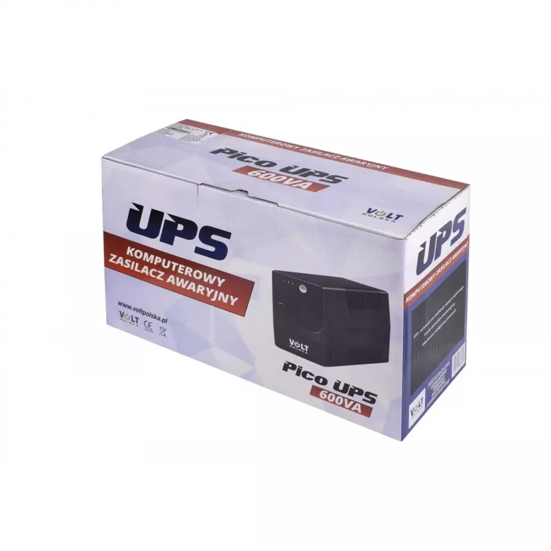VOLT POLSKA PICO 600VA 360W UPS Uninterruptible Power Supply Line-Interactive 2x Schuko