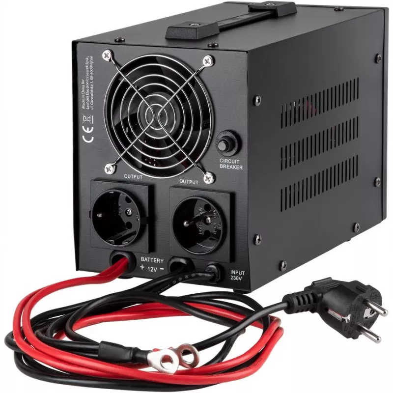 KEMOT PROsinus-800 Uninterruptible Power Supply 800VA/500W Pure Sine Wave 12V 230V Black