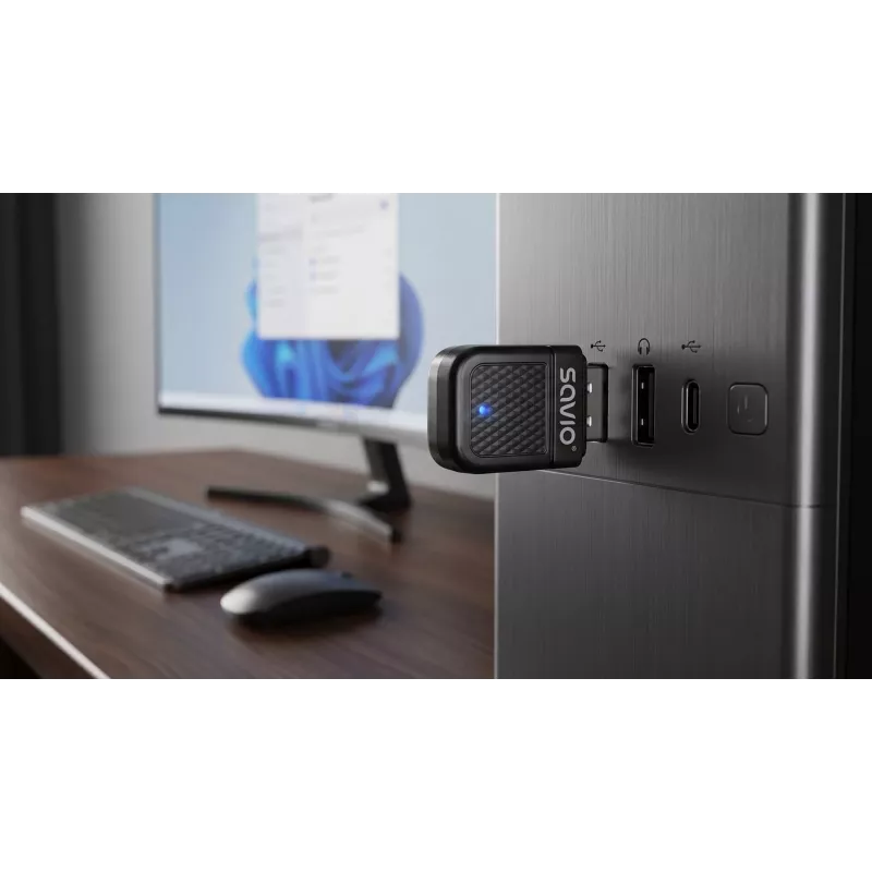 SAVIO BT-070 USB 2.0 Bluetooth 4.0 Adapter Black