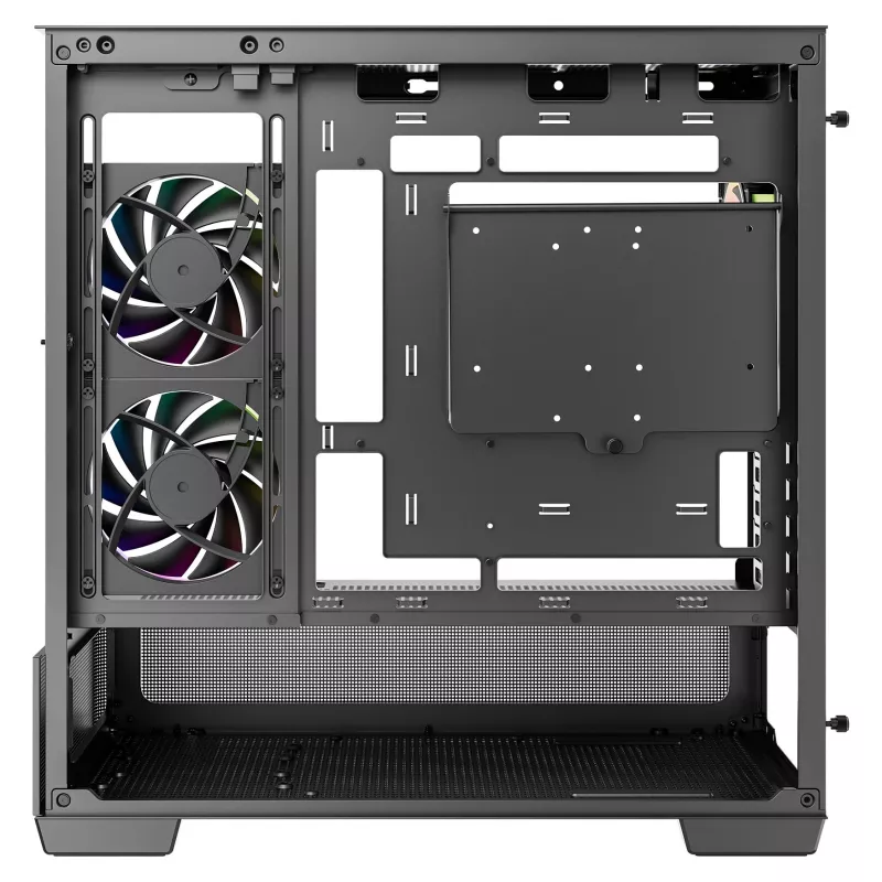 DeepCool CG380U Mid-Tower Case, Tempered Glass, 3x 120mm ARGB Fans, Black