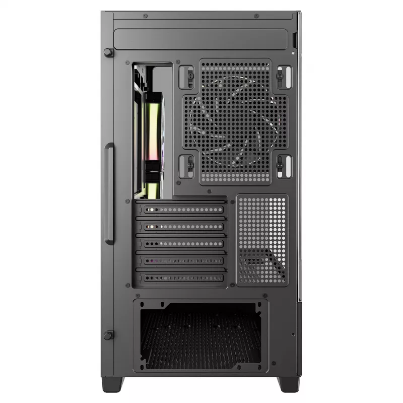 DeepCool CG380U Mid-Tower Case, Tempered Glass, 3x 120mm ARGB Fans, Black