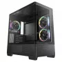 DeepCool CG380U Mid-Tower Case, Tempered Glass, 3x 120mm ARGB Fans, Black