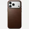NOMAD Modern Leather Case for iPhone 17 Pro Max, Horween Leather, Rustic Brown, MagSafe Compatible