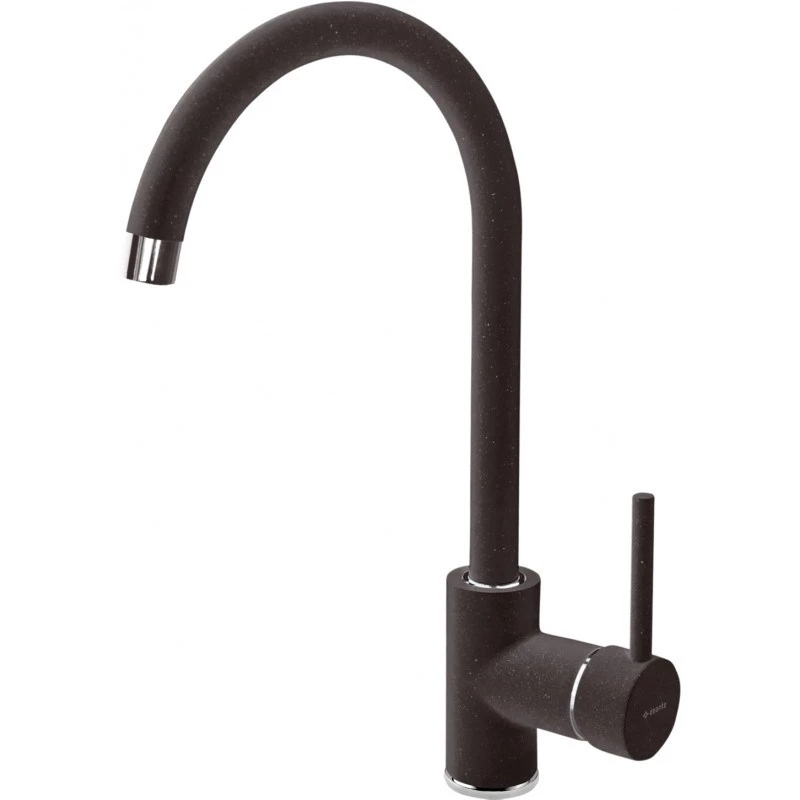 Deante Granite Sink with Mixer Tap 1-Bowl Sink with Drainer Graphite Chrome Zorba
