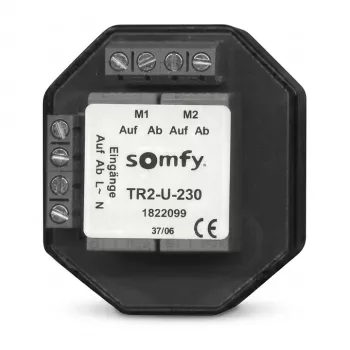 SOMFY 1822099 TR2-U-230 Flush-Mounted Separation Relay for Two Drives