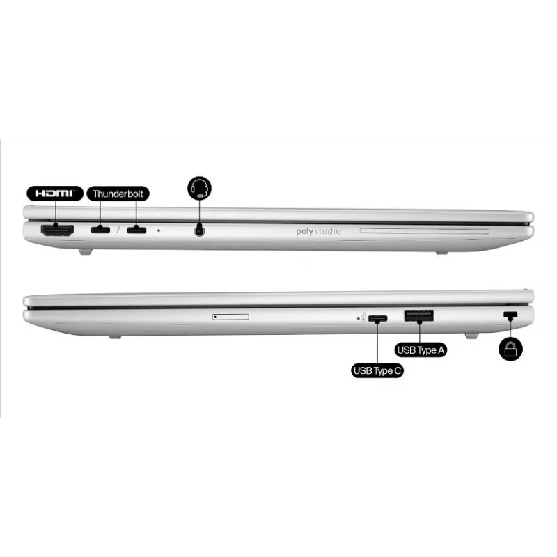 HP EliteBook 8 G1i AI Intel Core Ultra 5 225U Laptop 35.6 cm (14) WUXGA 24 GB DDR5-SDRAM 512 GB SSD Wi-Fi 6E (802.11ax) Windows 11 Pro AI PC Silver