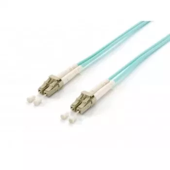 Equip LC-LC Fiber Optic Patch Cable OM3 3m Multimode Duplex Turquoise LSZH