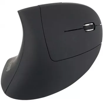 Equip 245110 Vertical Ergonomic Wireless Mouse - Right-Handed - 2.4 GHz - USB Receiver - Black