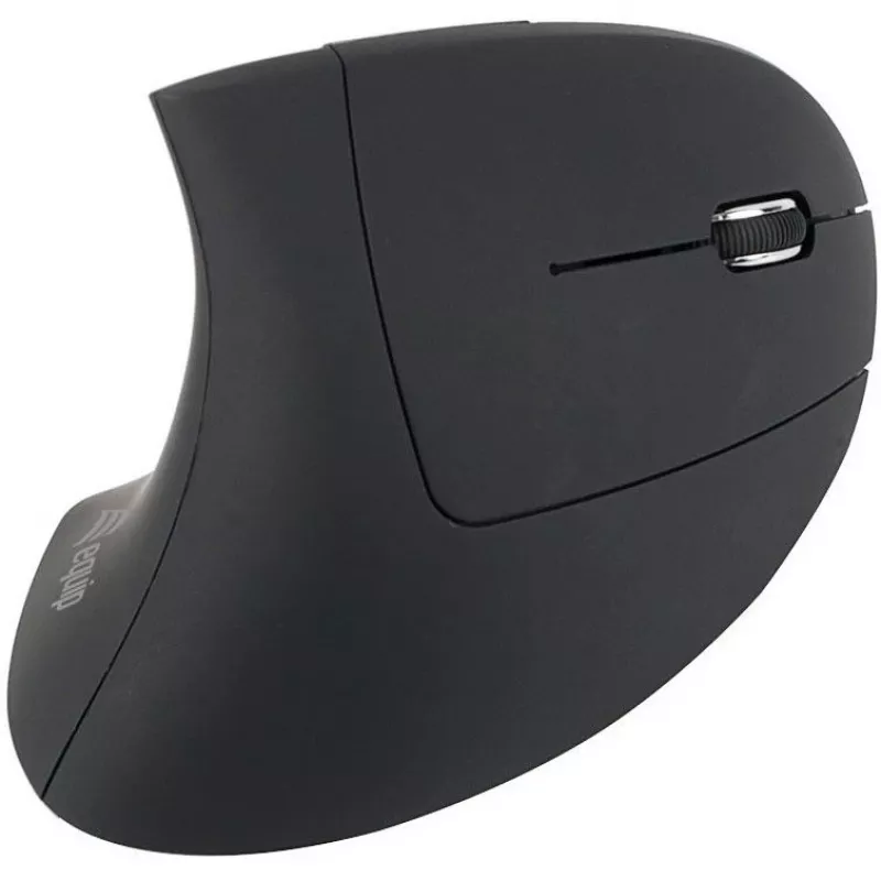 Equip 245110 Vertical Ergonomic Wireless Mouse - Right-Handed - 2.4 GHz - USB Receiver - Black