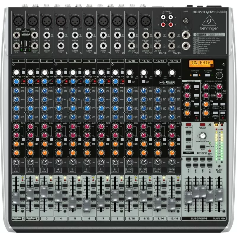 Behringer QX2442USB 24-Input 4/2-Bus Analog Mixer with USB Interface and FX