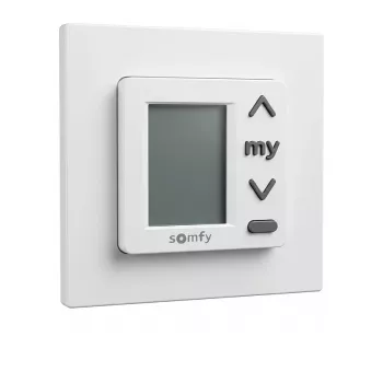 SOMFY Chronis Uno 50 Digital Time Switch for Roller Shutters and Venetian Blinds, 50x50mm, Pure White (RAL 9010), 230V