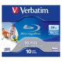 Verbatim BD-R DL 50GB 6x Inkjet Printable Jewel Case 10 Pack