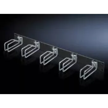 Rittal 7257.105 Cable Management Panel, Black, Steel, 2U, 19 Inch, 482.6 mm