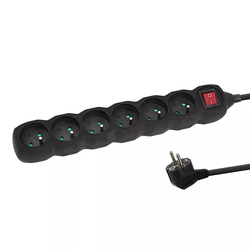 ESPERANZA ELK219K Power Extension 5 m 6 AC Outlets Indoor Black