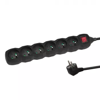 ESPERANZA ELK219K Power Extension 5 m 6 AC Outlets Indoor Black