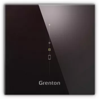 GRENTON Multisensor Panel - Temperature, Humidity, Atmospheric Pressure, Sound, Light, CO2, TVOC, IR/TF-Bus, Black Glass