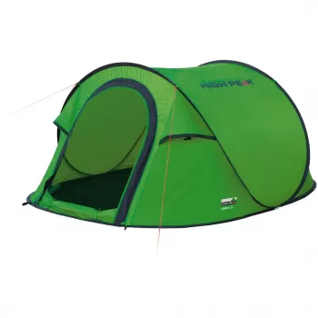 High Peak Vision 3 Green Tunnel Tent 3 Person Pop-Up Tent