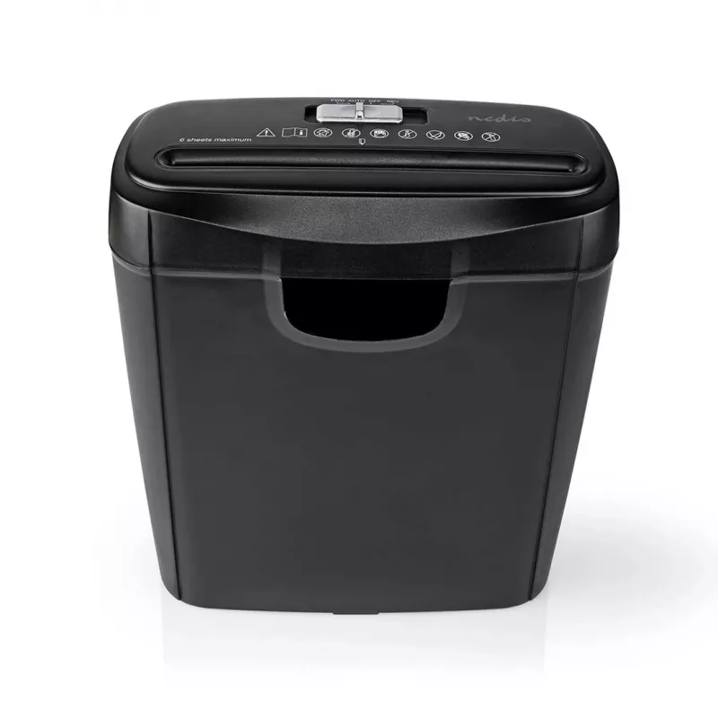 Nedis Paper Shredder 10L Cross-Cut P-4 Black