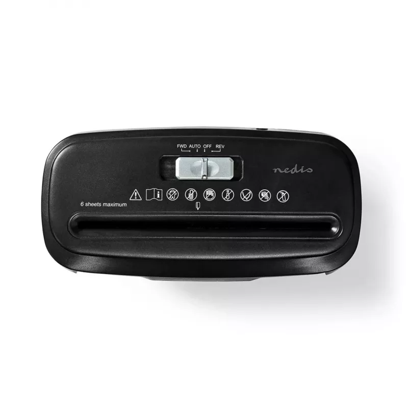 Nedis Paper Shredder 10L Cross-Cut P-4 Black