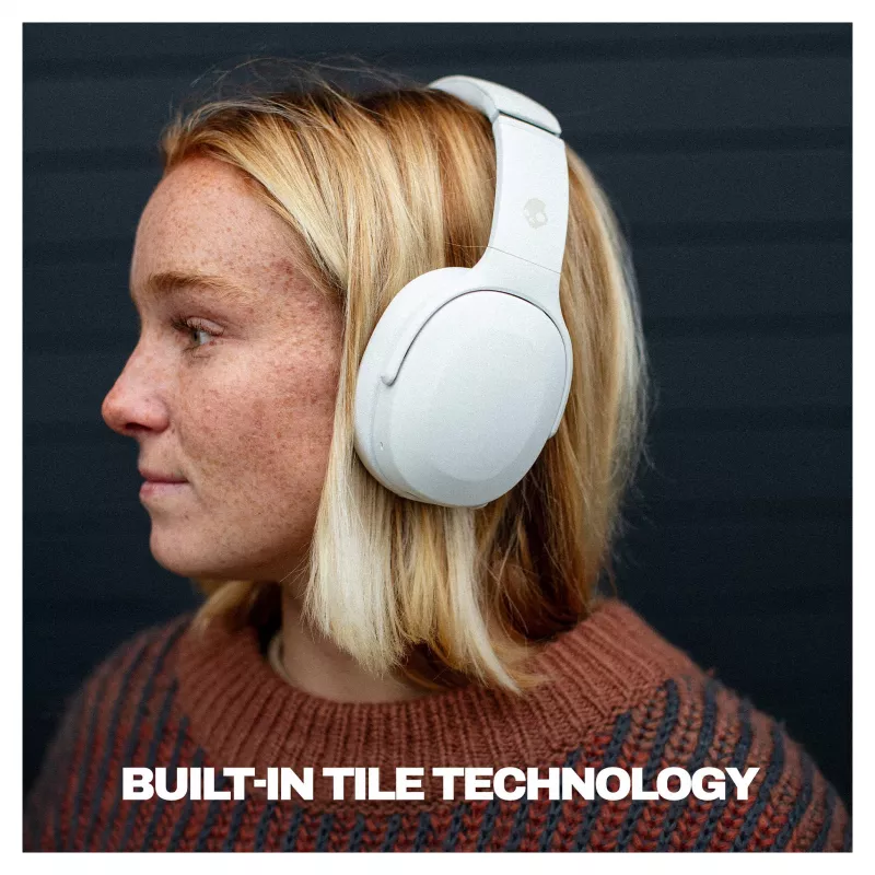 Skullcandy Crusher Evo Wireless Over-Ear Headphones with Sensory Bass, Bluetooth 5.0, 40-Hour Battery, White