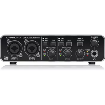 Behringer UMC202HD USB Audio Interface with MIDAS Preamps
