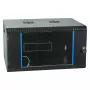 EFB-ELEKTRONIK 19 inch Wall-Mount Enclosure 6U, Fixed, 1-Part, RAL 9005 Jet Black, Depth 450 mm (691706VTS.45)
