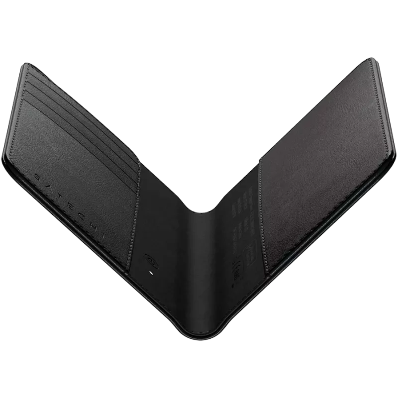 Satechi Vegan-Leather Passport Cover with Find My (Black)