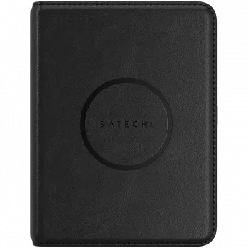 Satechi Vegan-Leather Passport Cover with Find My (Black)