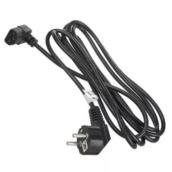 Maclean MCTV-854 Cold Device Power Cable, 3-Pin, Black, 1.5m