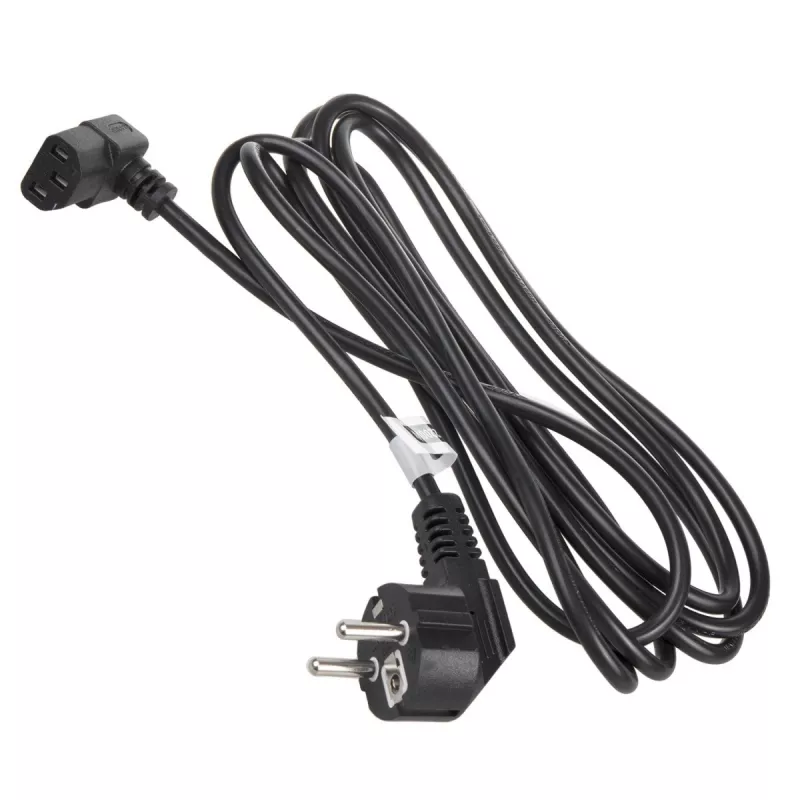 Maclean MCTV-854 Cold Device Power Cable, 3-Pin, Black, 1.5m