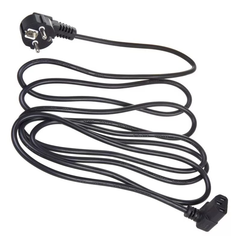 Maclean MCTV-854 Cold Device Power Cable, 3-Pin, Black, 1.5m