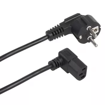 Maclean MCTV-854 Cold Device Power Cable, 3-Pin, Black, 1.5m