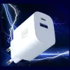 3MK FlowPower 30W USB-A USB-C PD 3.0 QC 4+ Wall Charger White