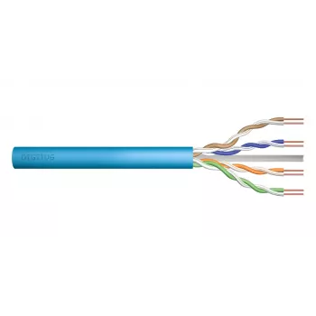 DIGITUS CAT 6A Installation Cable U/UTP Dca AWG 23/1 LSOH 100m Blue Reel