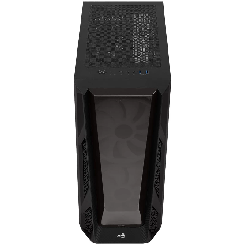 Aerocool NightHawk Duo Midi-Tower, Tempered Glass - Black