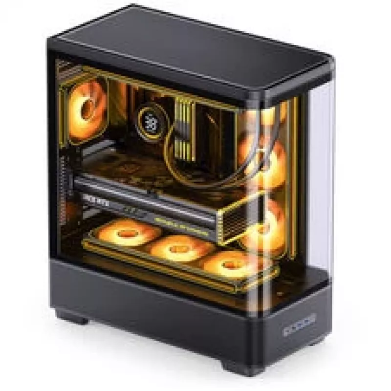 Jonsbo TK-5 Midi-Tower, ATX, Tempered Glass - Black