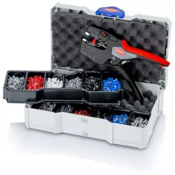 KNIPEX 97 90 27 Crimp-Set for Wire Ferrules, 13 Pieces, 0.08-10 mm², Self-Adjusting
