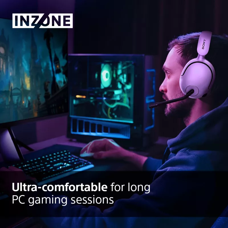 Sony INZONE H5 Wireless Gaming Headset Over-Ear with Microphone White