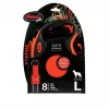 FLEXI XTREME L Retractable Dog Leash Tape 8m - up to 55kg Orange