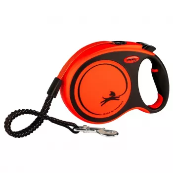 FLEXI XTREME L Retractable Dog Leash Tape 8m - up to 55kg Orange