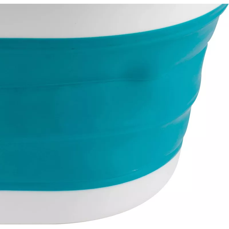 Beldray LA034816TQFEU7 Collapsible Laundry Basket, White/Mint