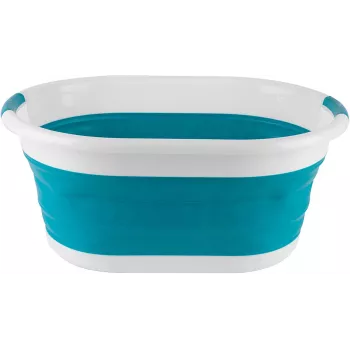 Beldray LA034816TQFEU7 Collapsible Laundry Basket, White/Mint