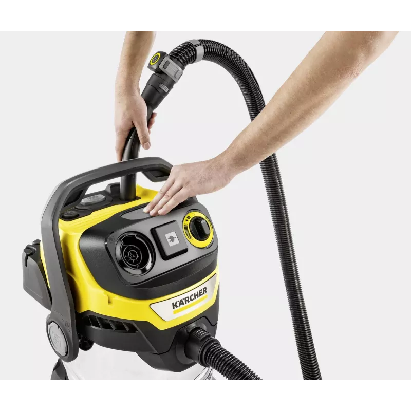 Kärcher WD 7 Control P S 30/6/35/T Wet and Dry Vacuum Cleaner, 1400 W, 30 L, Stainless Steel