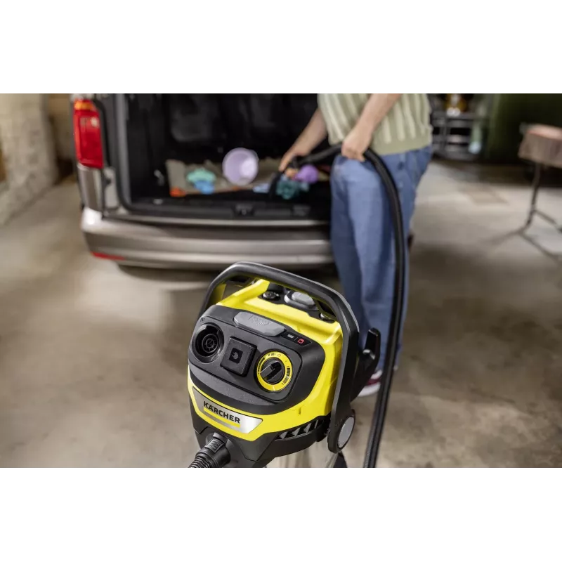 Kärcher WD 7 Control P S 30/6/35/T Wet and Dry Vacuum Cleaner, 1400 W, 30 L, Stainless Steel