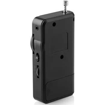 JVC RA-E311B Portable AM/FM Radio with Telescopic Antenna and Carry Handle, Black