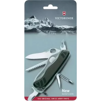 Victorinox Soldier's Knife 0.8461.MWCHB1 - Olive Green, 10 Functions, One-Hand Opening