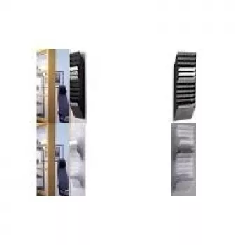 DURABLE FLEXIBOXX 12 A4 Landscape Brochure Dispenser, Grey/Transparent, Wall-Mountable