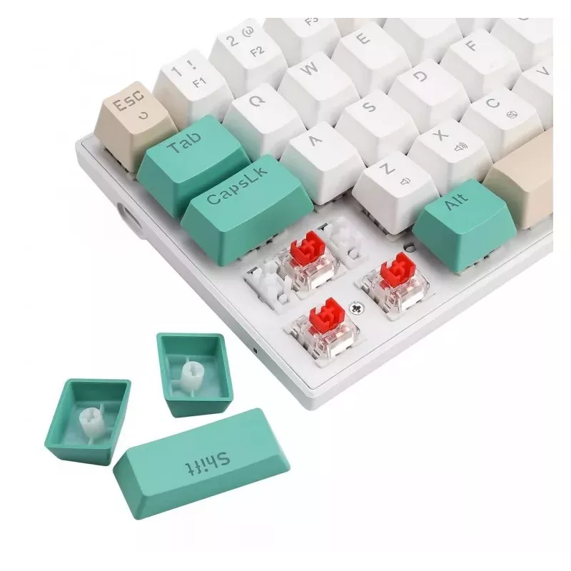 Defender VEXX GK-084 Mechanical Gaming Keyboard, 75% Layout, Outemu Red Switches, White