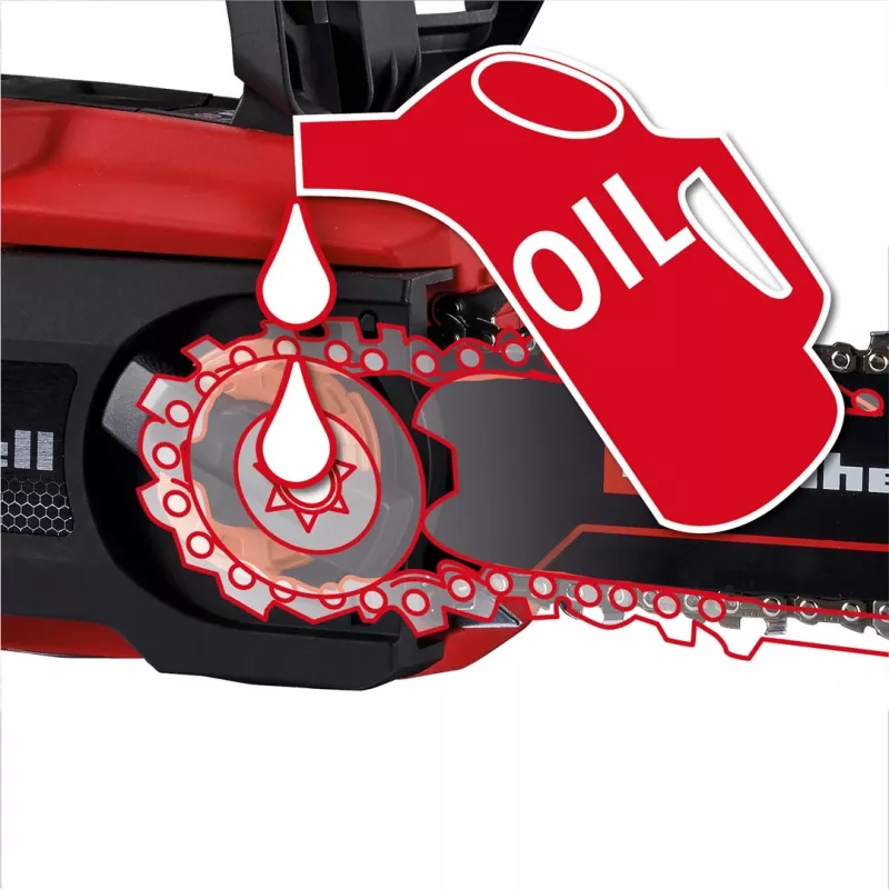 Einhell GE-LC 18/25 Li BL-Solo Cordless Chainsaw, Brushless Motor, 250 mm Bar, Soft Grip, Power X-Change (4600070)