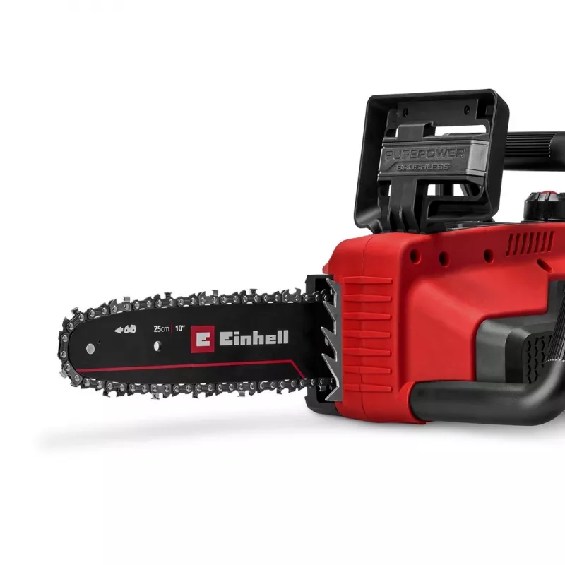 Einhell GE-LC 18/25 Li BL-Solo Cordless Chainsaw, Brushless Motor, 250 mm Bar, Soft Grip, Power X-Change (4600070)
